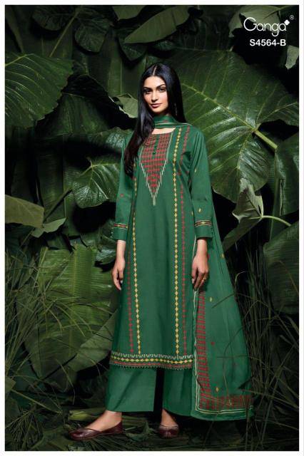 Ganga aaeva 4564 dress material factory in Gujarat